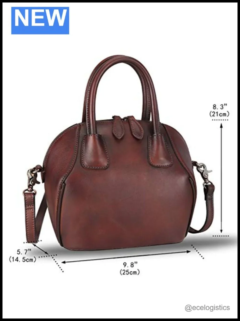 Genuine Leather Top Handle Satchel Purse for Women Vintage Handmade Handbag